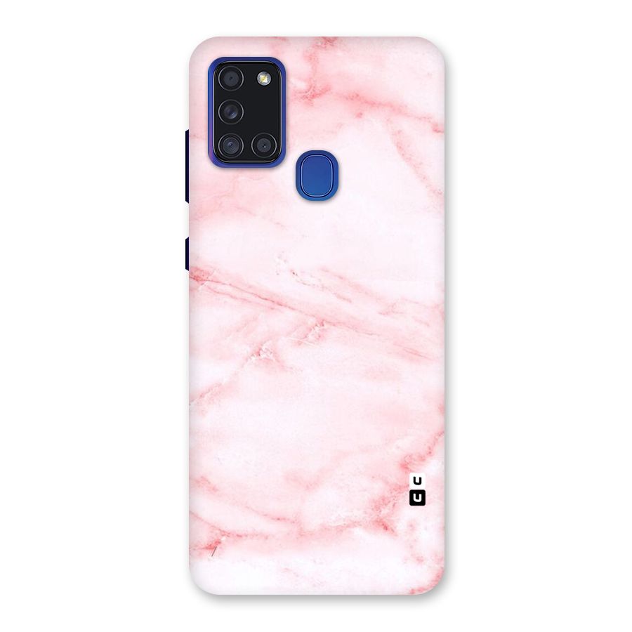 Pink Marble Print Back Case for Galaxy A21s