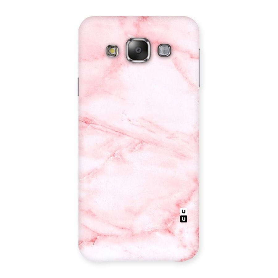 Pink Marble Print Back Case for Galaxy E7