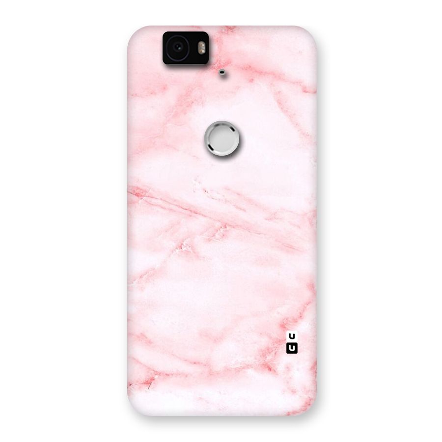 Pink Marble Print Back Case for Google Nexus-6P