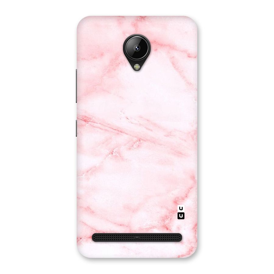 Pink Marble Print Back Case for Lenovo C2