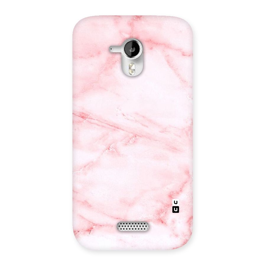 Pink Marble Print Back Case for Micromax Canvas HD A116