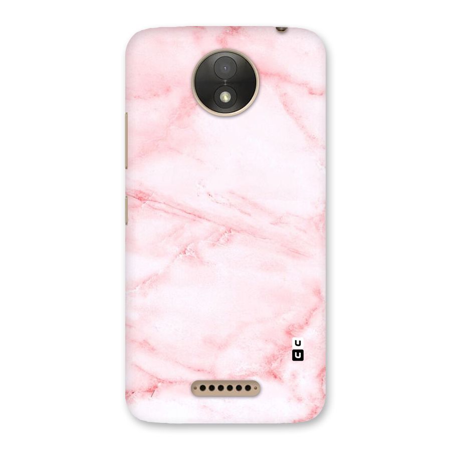Pink Marble Print Back Case for Moto C Plus