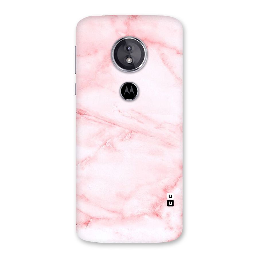 Pink Marble Print Back Case for Moto E5