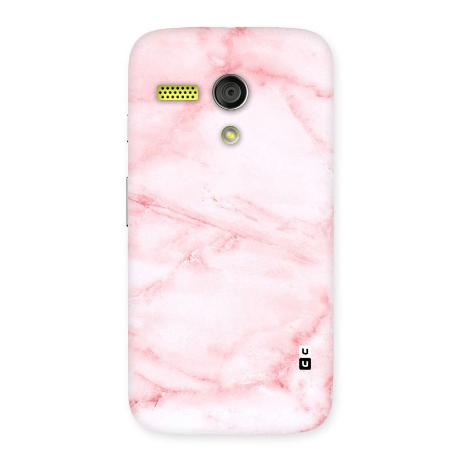 Pink Marble Print Back Case for Moto G