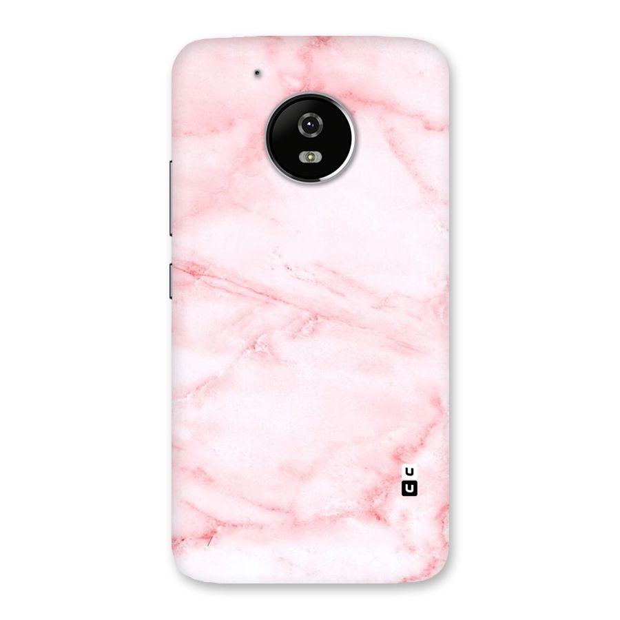 Pink Marble Print Back Case for Moto G5