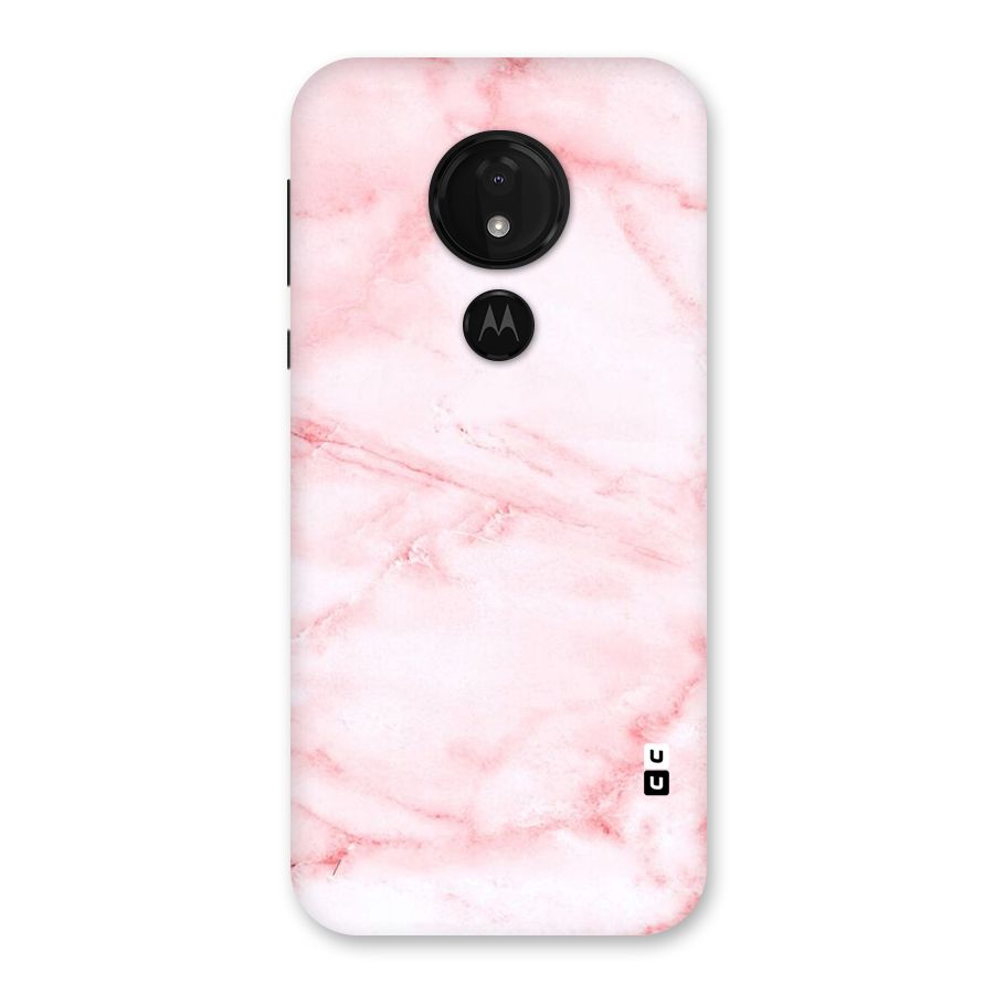 Pink Marble Print Back Case for Moto G7 Power