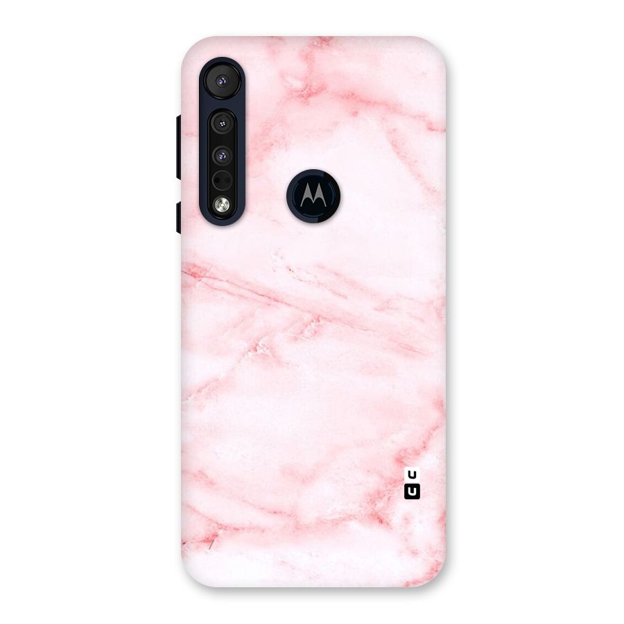 Pink Marble Print Back Case for Motorola One Macro