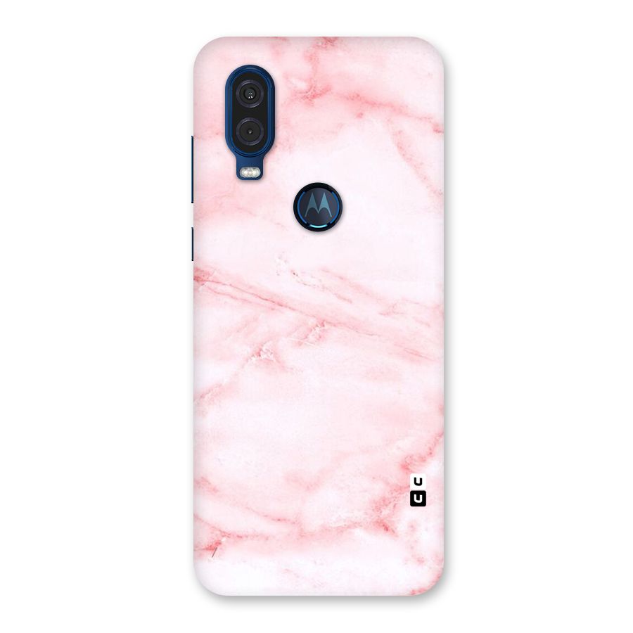Pink Marble Print Back Case for Motorola One Vision