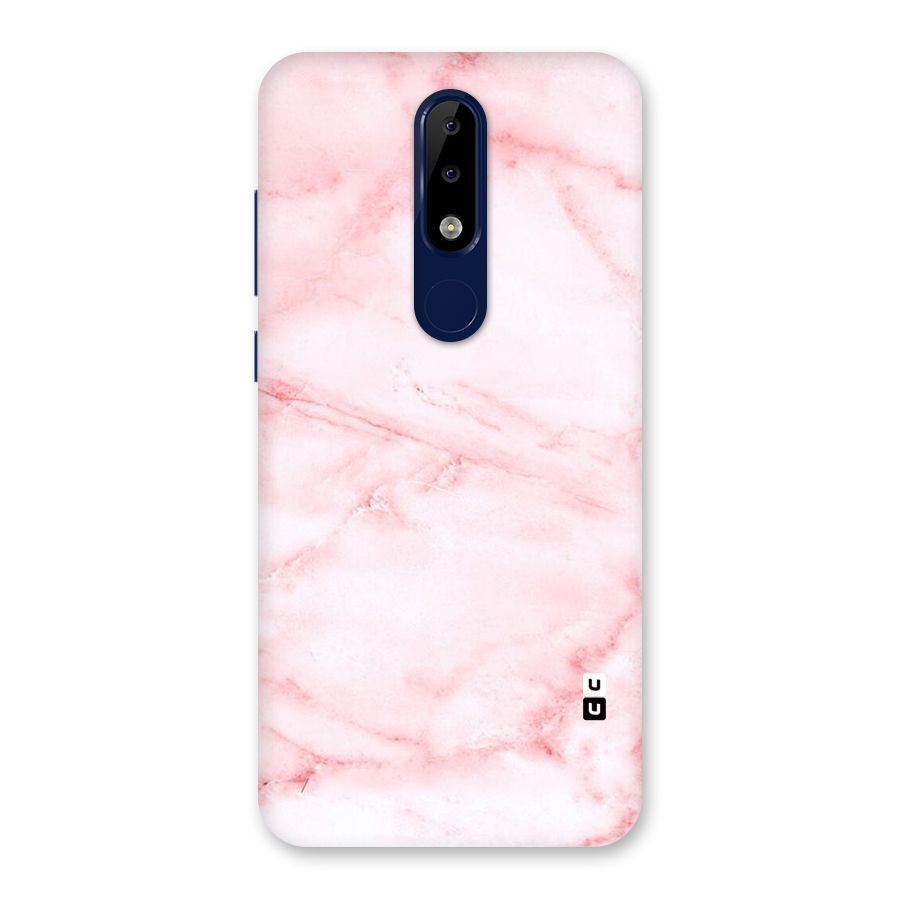 Pink Marble Print Back Case for Nokia 5.1 Plus