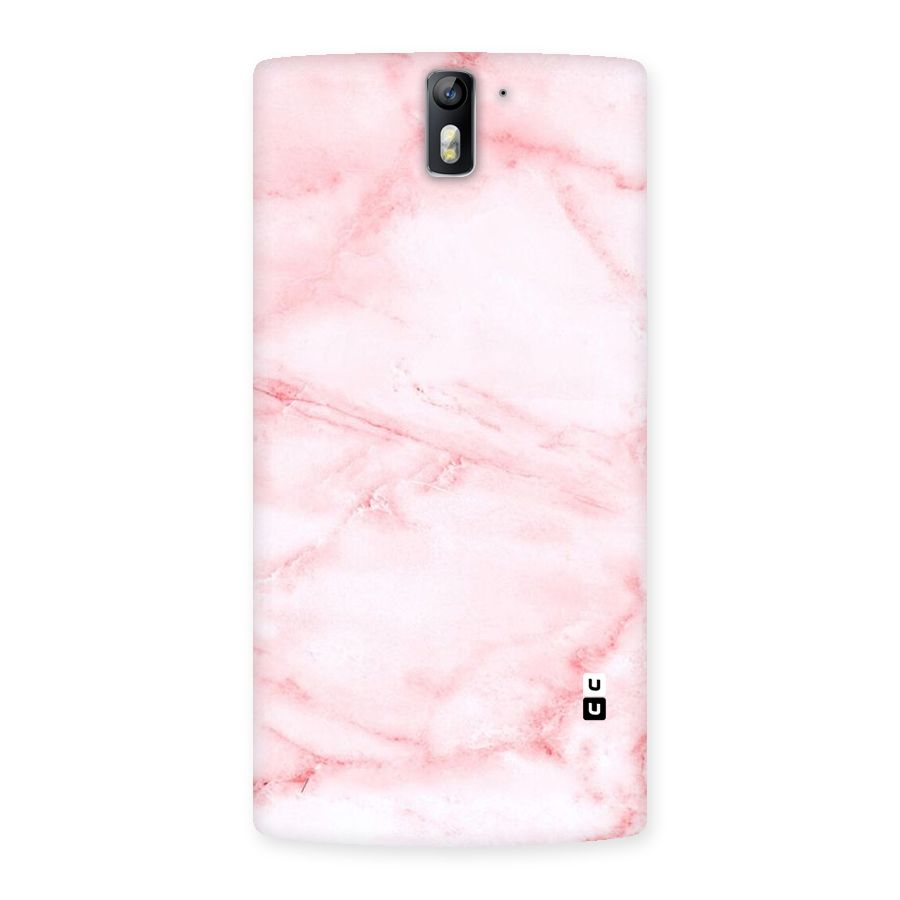 Pink Marble Print Back Case for One Plus One