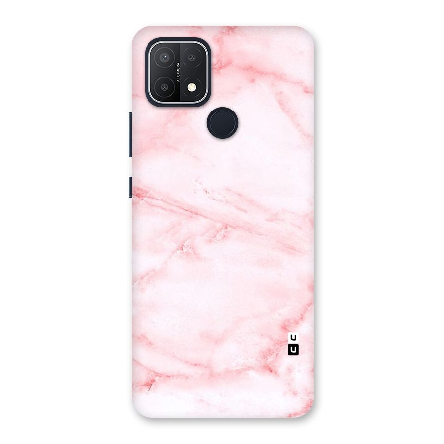 Pink Marble Print Back Case for Oppo A15s