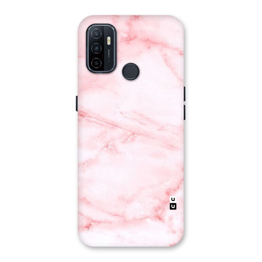 Pink Marble Print Back Case for Oppo A32