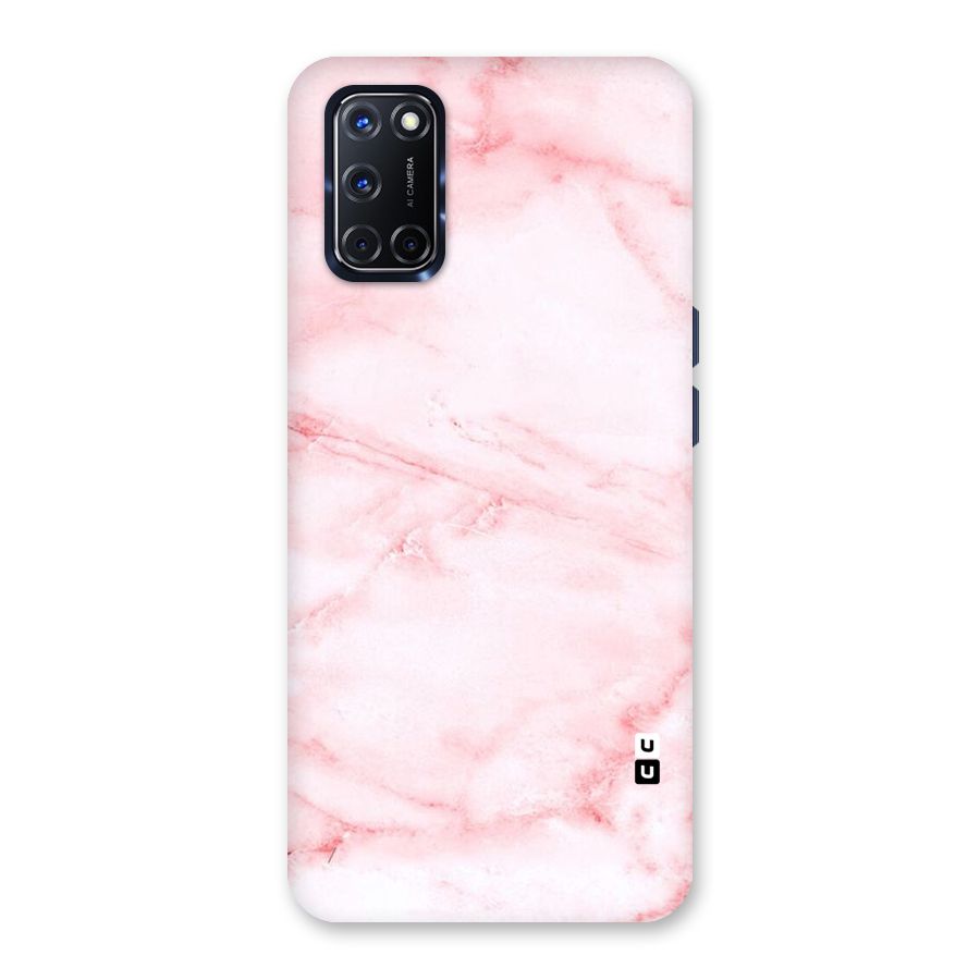 Pink Marble Print Back Case for Oppo A52