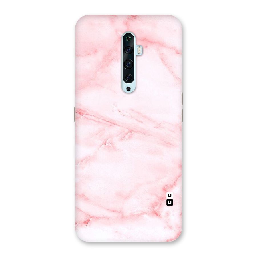 Pink Marble Print Back Case for Oppo Reno2 F