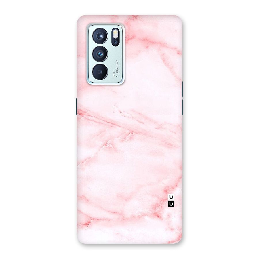 Pink Marble Print Back Case for Oppo Reno6 Pro 5G