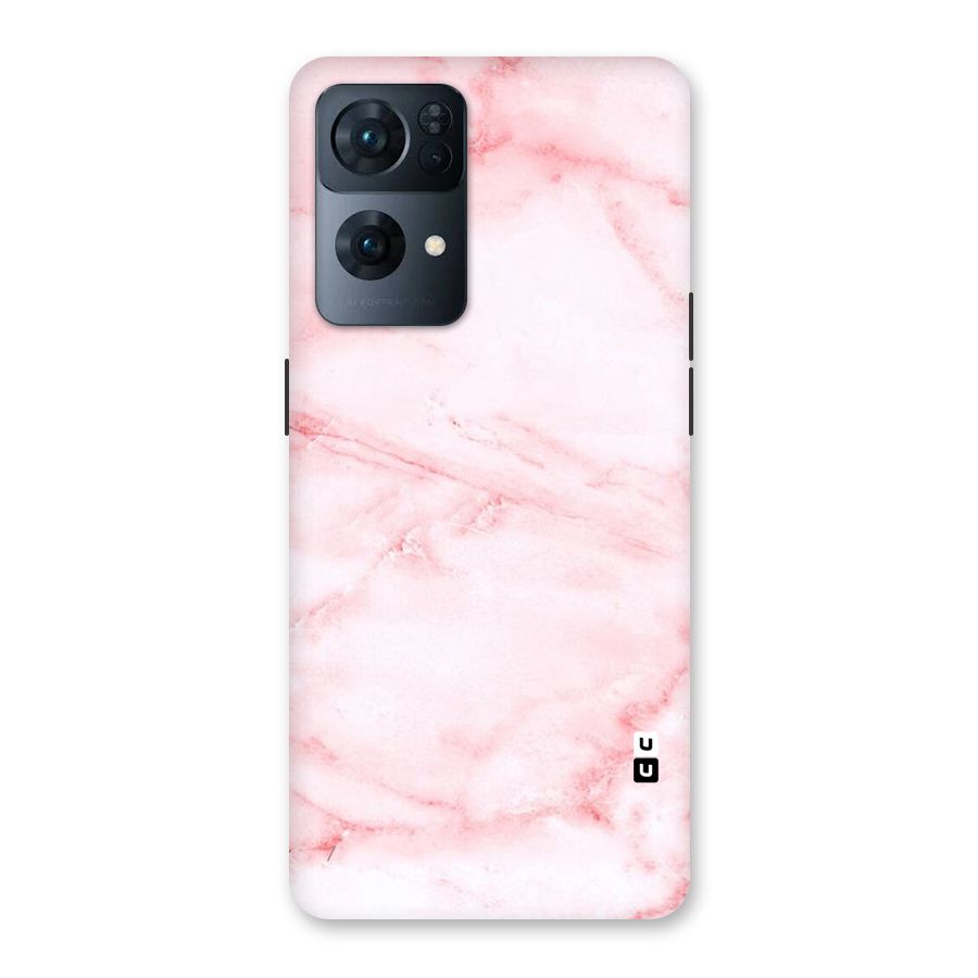 Pink Marble Print Back Case for Oppo Reno7 Pro 5G