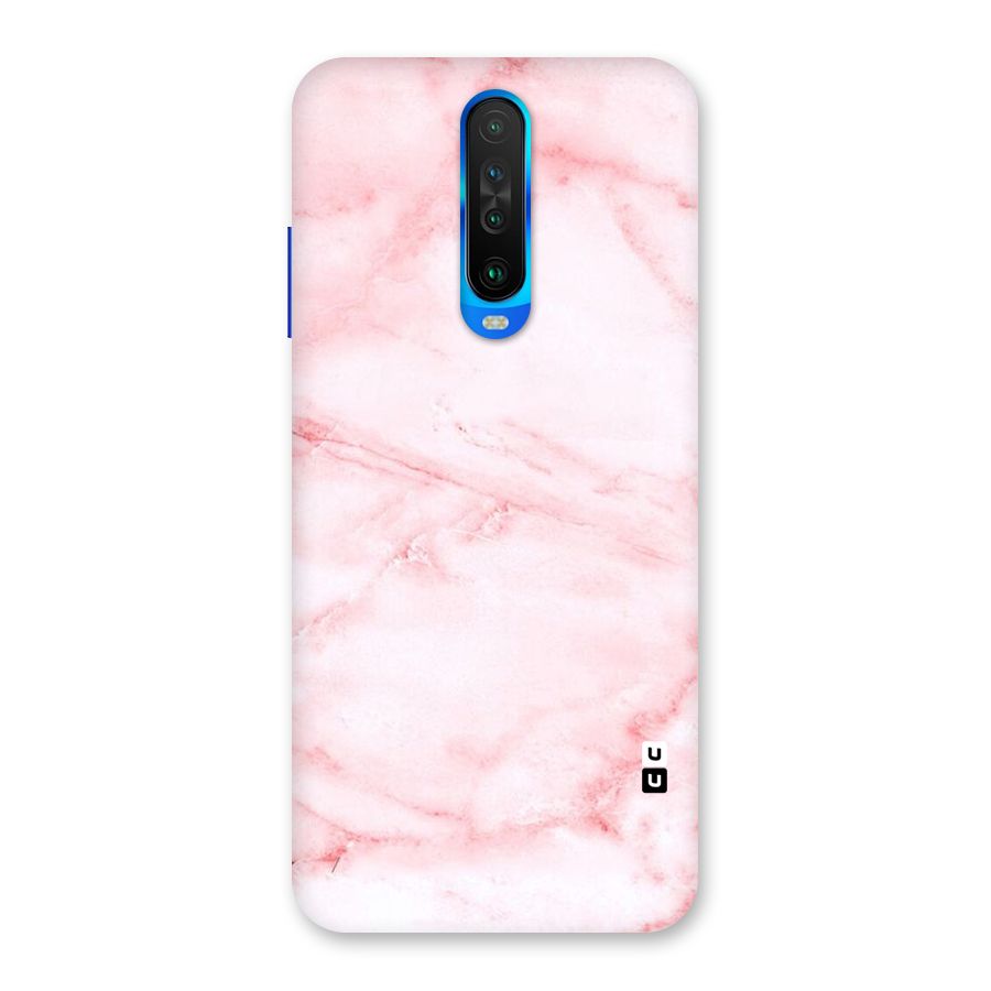 Pink Marble Print Back Case for Poco X2