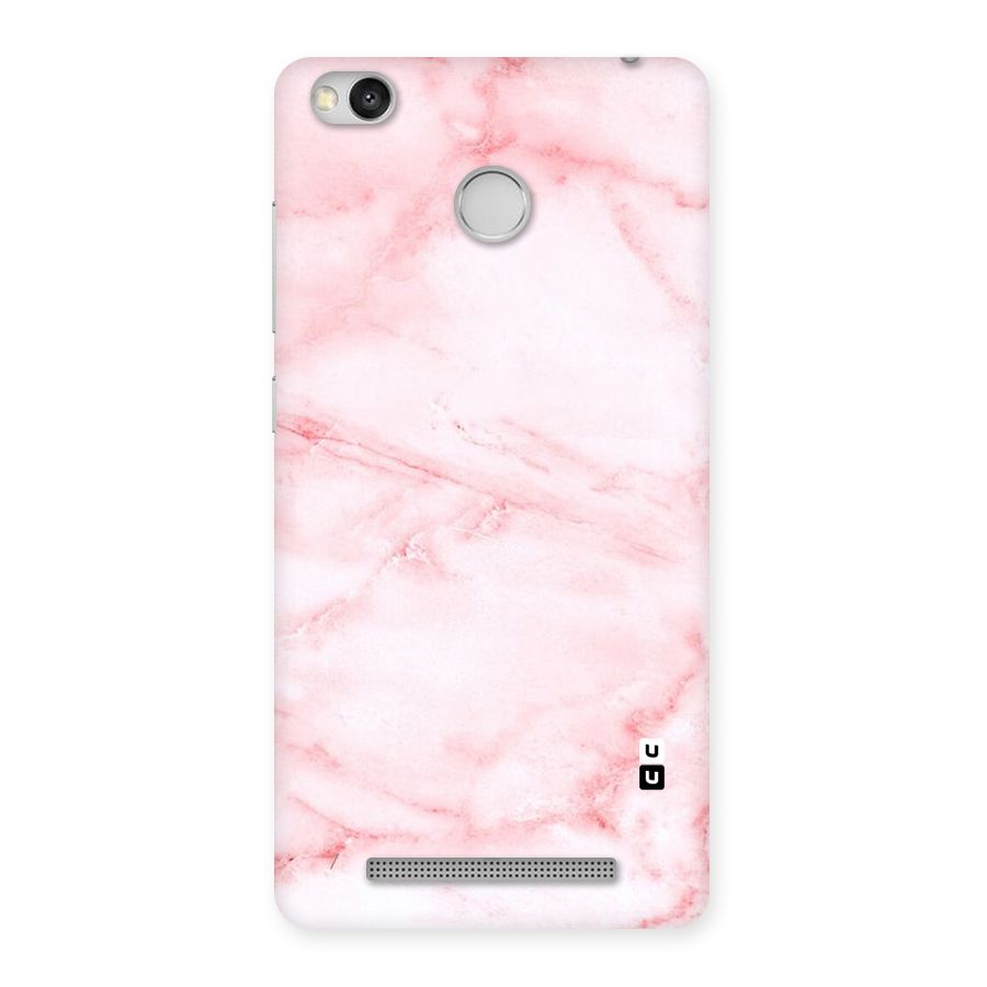 Pink Marble Print Back Case for Redmi 3S Prime