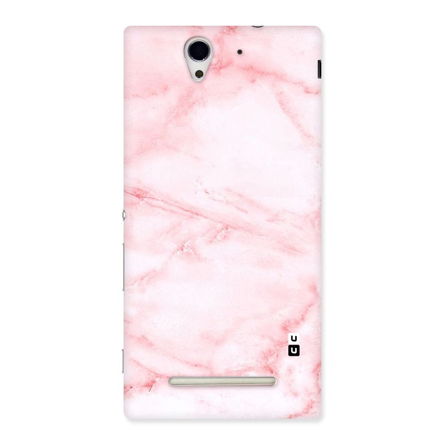 Pink Marble Print Back Case for Sony Xperia C3