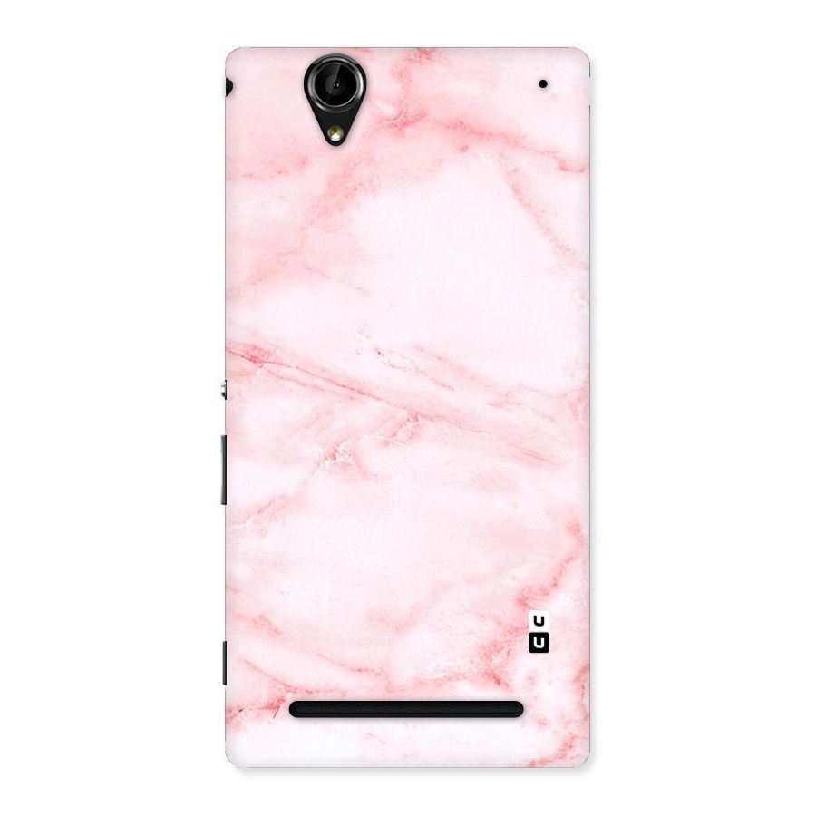 Pink Marble Print Back Case for Sony Xperia T2