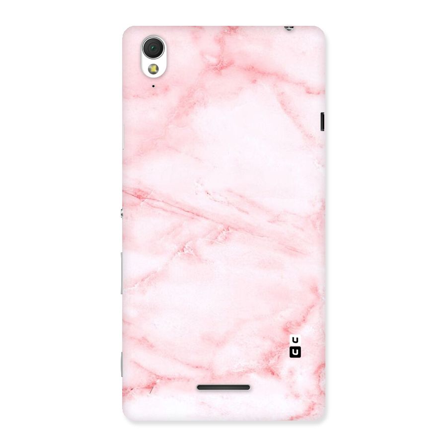 Pink Marble Print Back Case for Sony Xperia T3