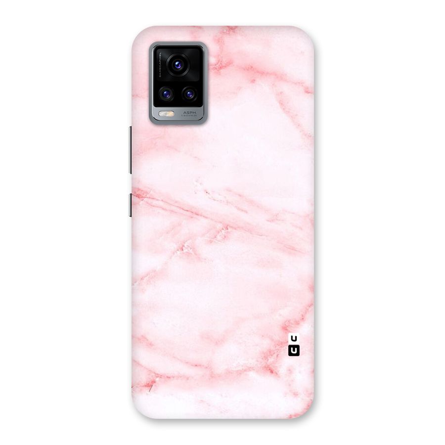 Pink Marble Print Back Case for Vivo V20