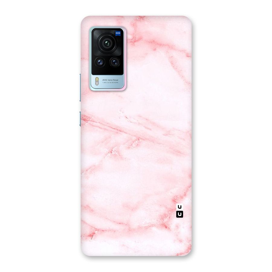 Pink Marble Print Back Case for Vivo X60 Pro