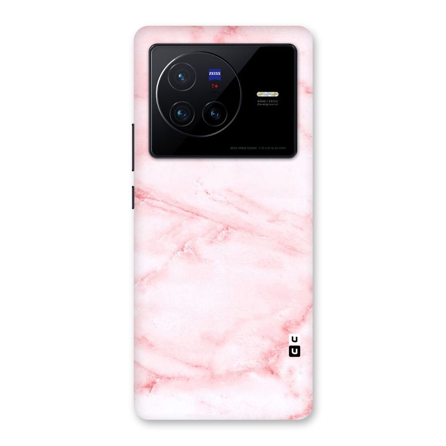 Pink Marble Print Back Case for Vivo X80