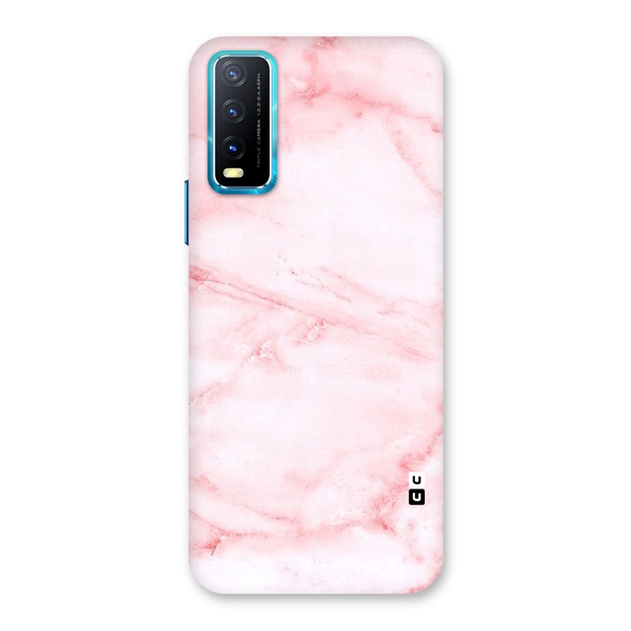 Pink Marble Print Back Case for Vivo Y20