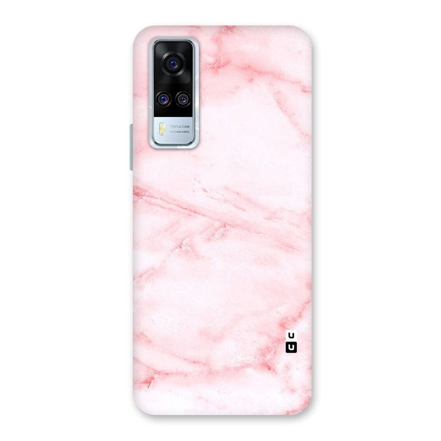 Pink Marble Print Back Case for Vivo Y31