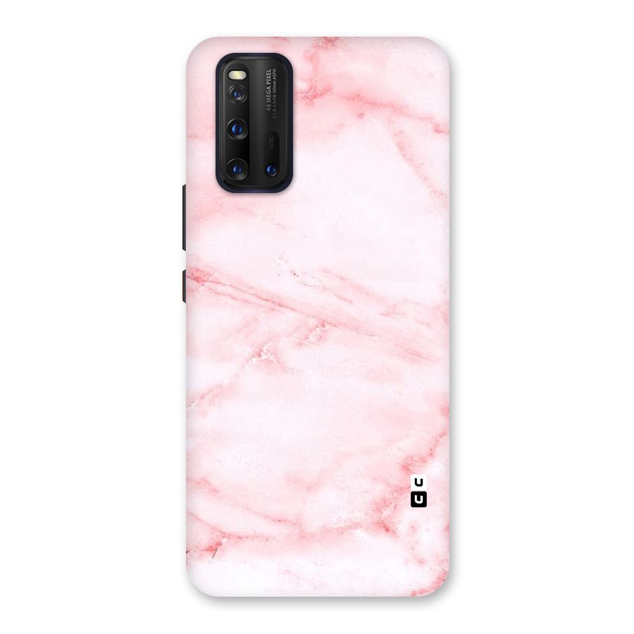 Pink Marble Print Back Case for Vivo iQOO 3