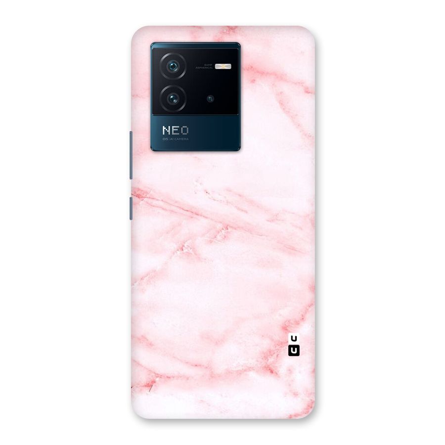 Pink Marble Print Back Case for Vivo iQOO Neo 6 5G