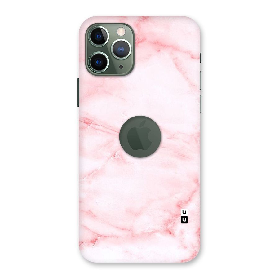 Pink Marble Print Back Case for iPhone 11 Pro Logo  Cut