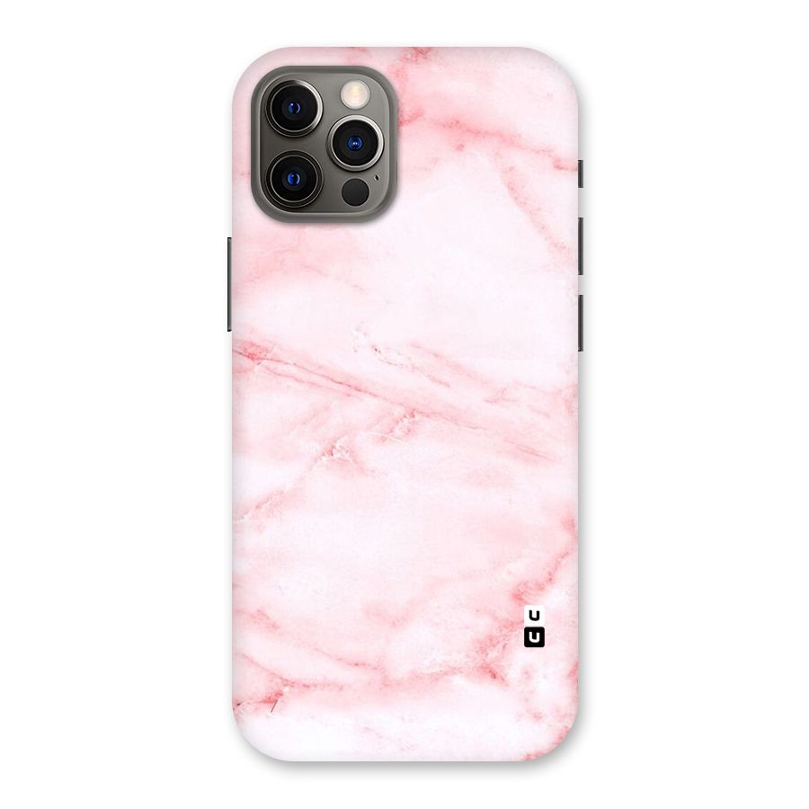 Pink Marble Print Back Case for iPhone 12 Pro