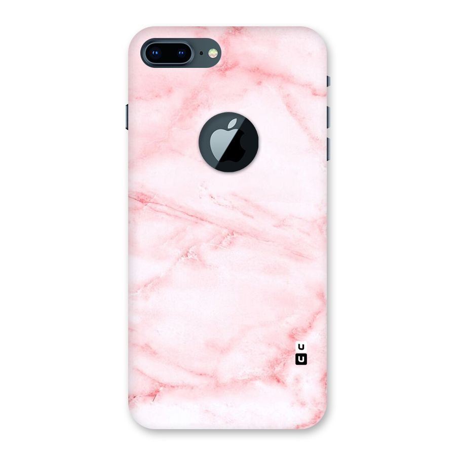 Pink Marble Print Back Case for iPhone 7 Plus Logo Cut