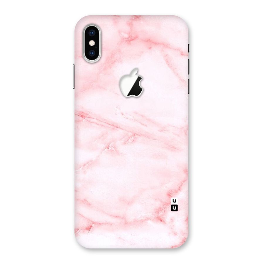 Pink Marble Print Back Case for iPhone XS Max Apple Cut