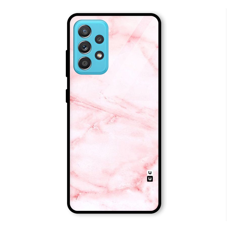 Pink Marble Print Glass Back Case for Galaxy A52s 5G