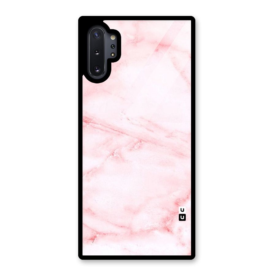 Pink Marble Print Glass Back Case for Galaxy Note 10 Plus