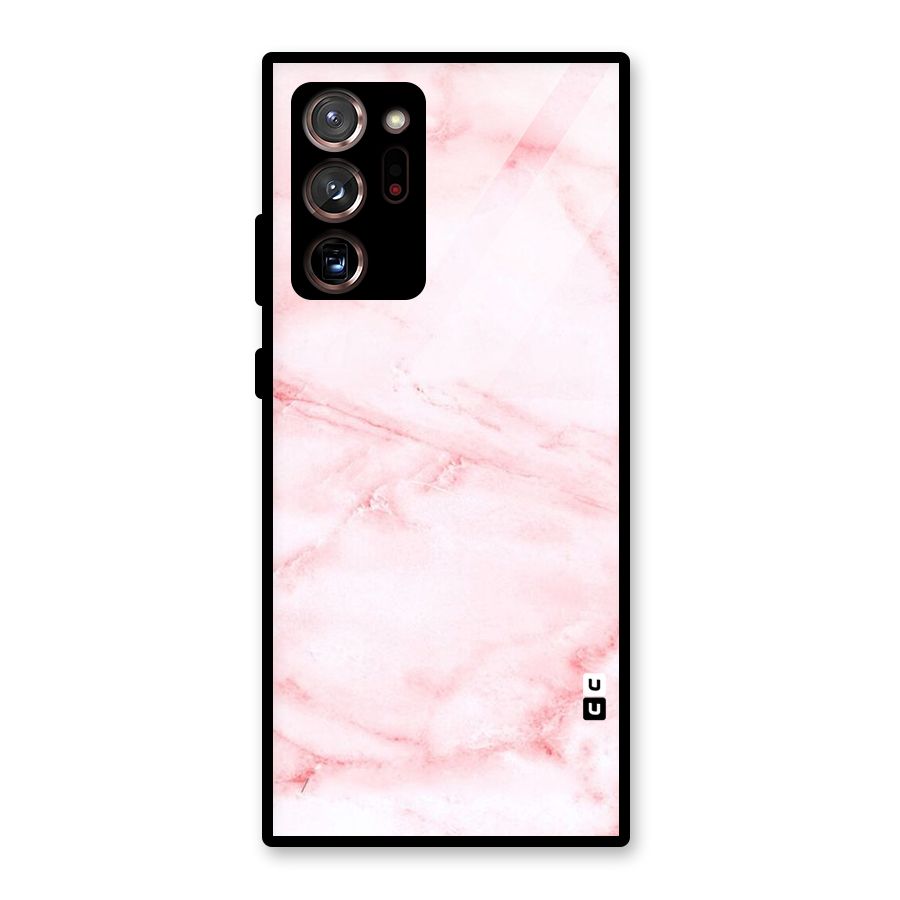 Pink Marble Print Glass Back Case for Galaxy Note 20 Ultra