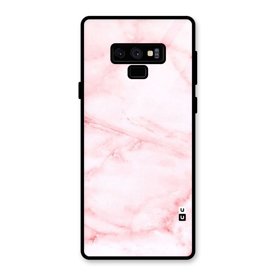Pink Marble Print Glass Back Case for Galaxy Note 9
