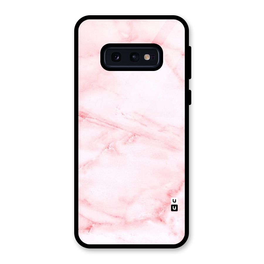 Pink Marble Print Glass Back Case for Galaxy S10e