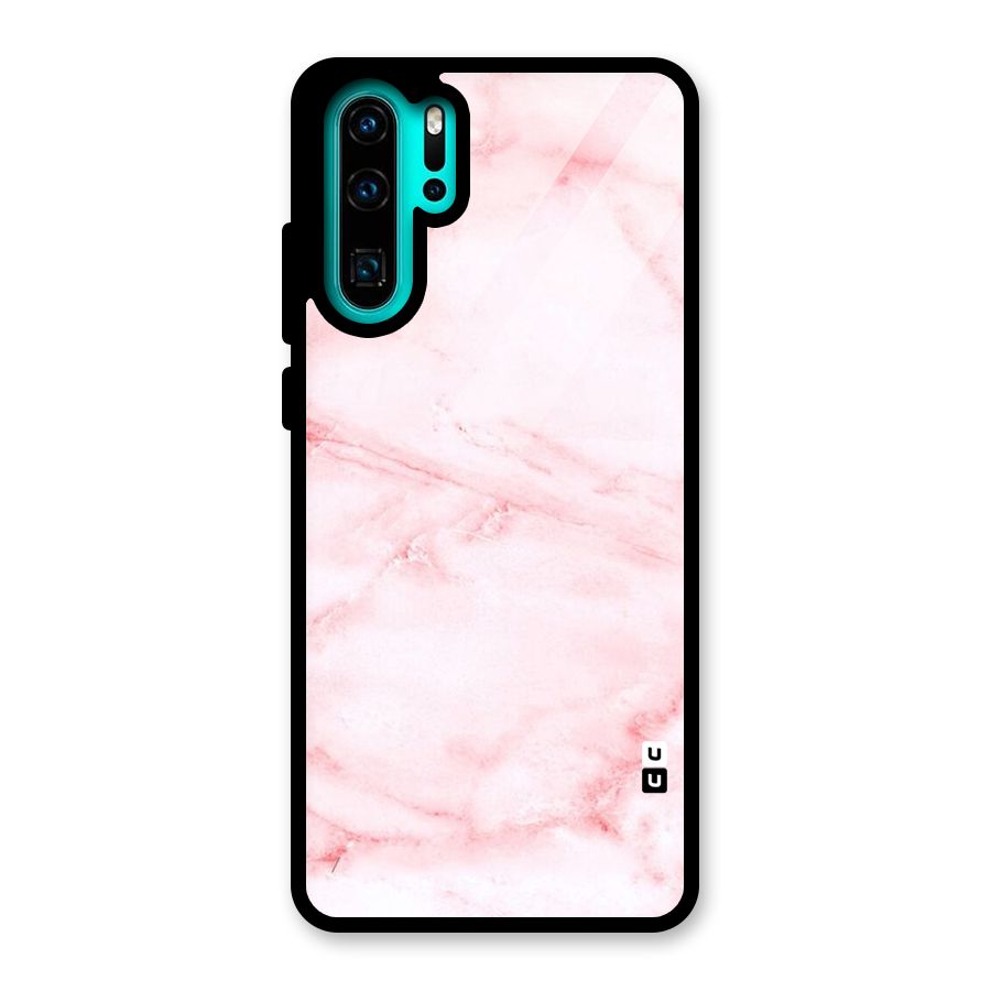 Pink Marble Print Glass Back Case for Huawei P30 Pro