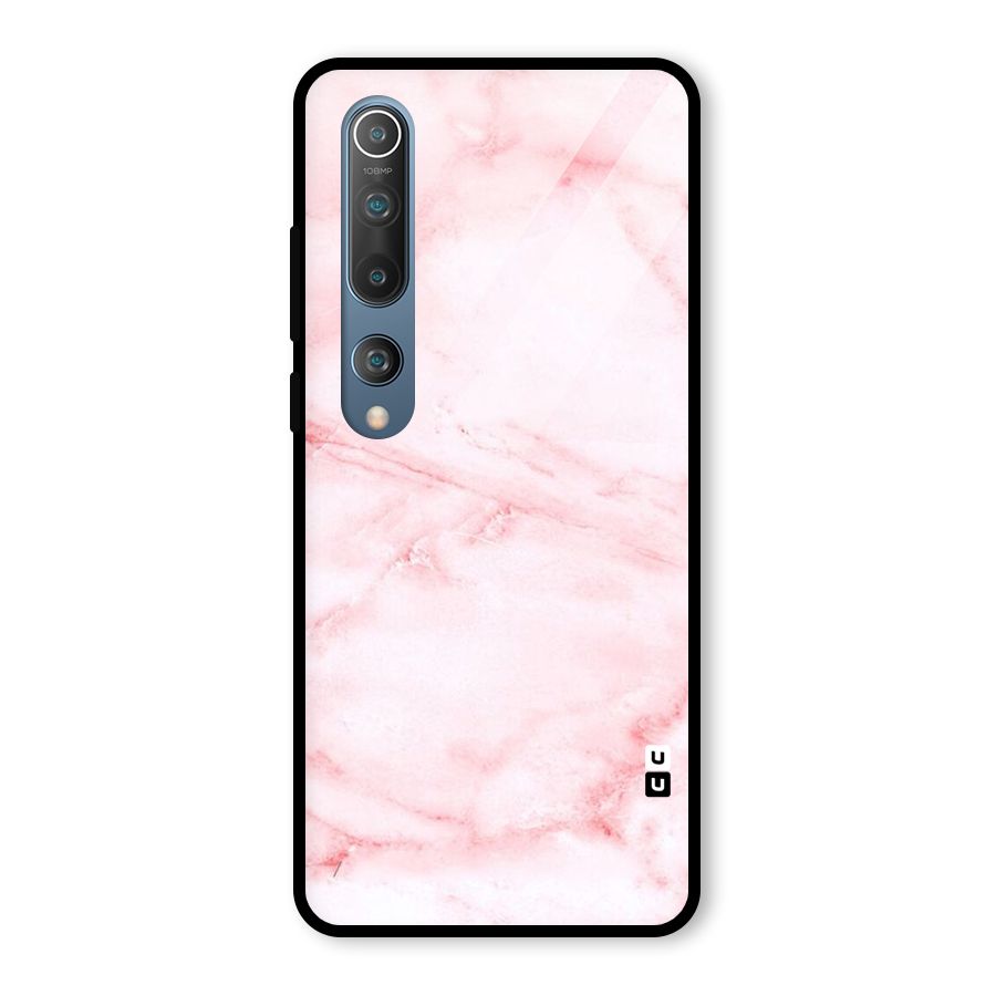 Pink Marble Print Glass Back Case for Mi 10
