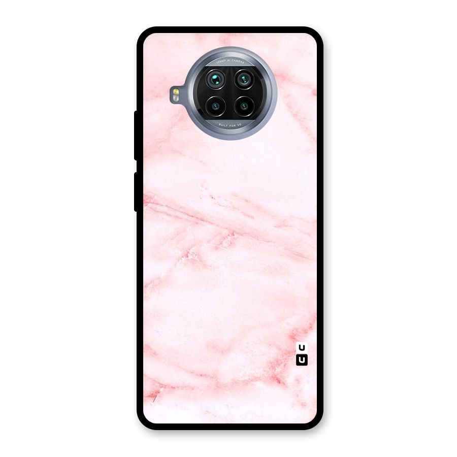 Pink Marble Print Glass Back Case for Mi 10i