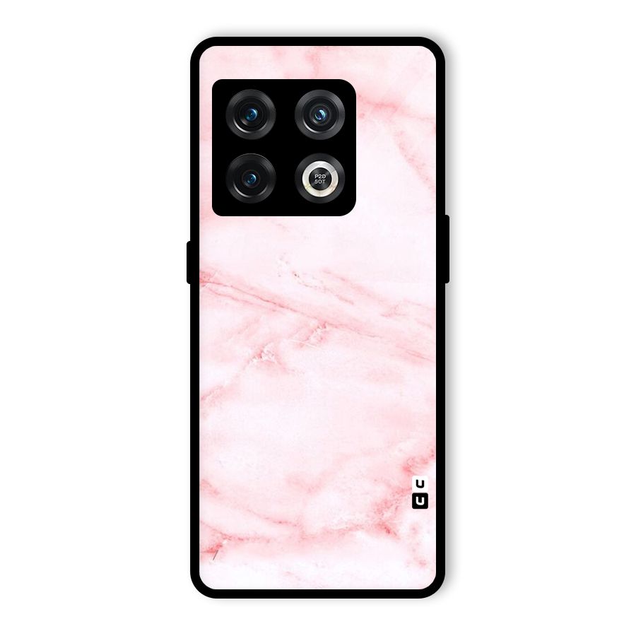 Pink Marble Print Glass Back Case for OnePlus 10 Pro 5G