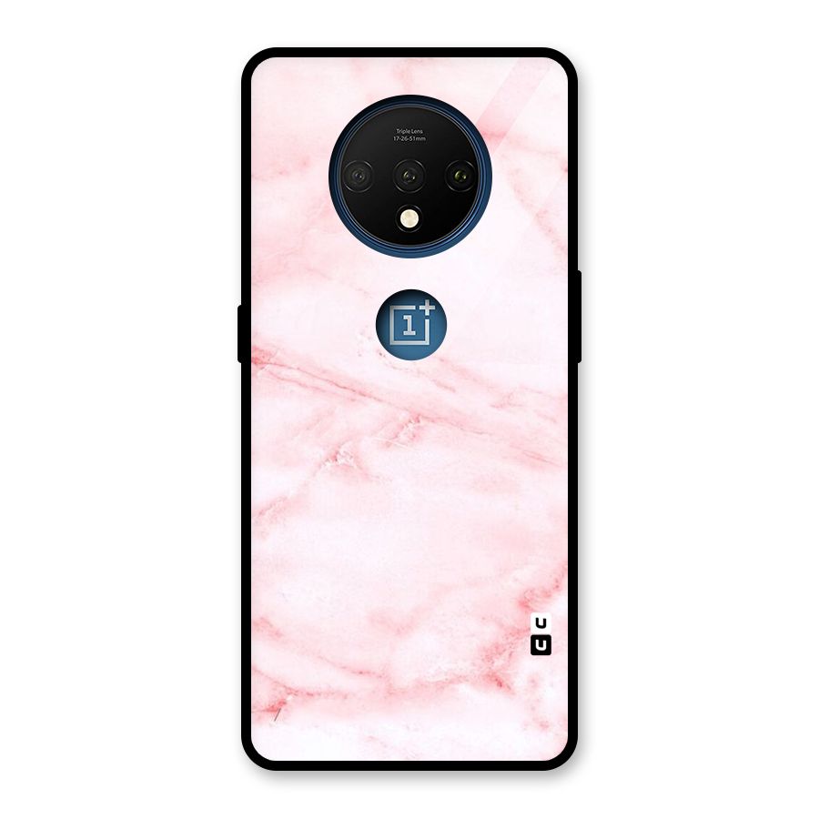 Pink Marble Print Glass Back Case for OnePlus 7T