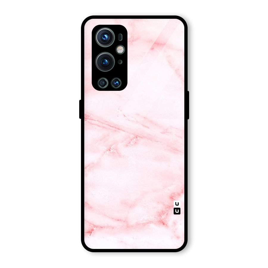 Pink Marble Print Glass Back Case for OnePlus 9 Pro