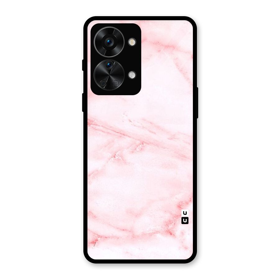 Pink Marble Print Glass Back Case for OnePlus Nord 2T