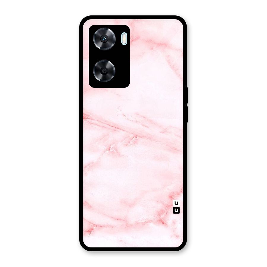 Pink Marble Print Glass Back Case for Oppo A77