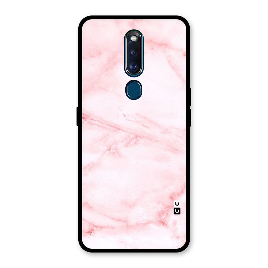 Pink Marble Print Glass Back Case for Oppo F11 Pro